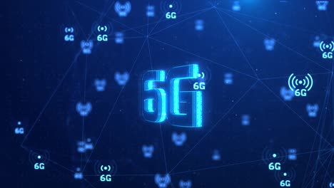 4k 6g mobile communications, iot, data transmission and digital wireless network cyber.