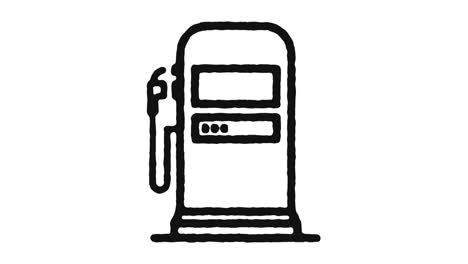 filling station icon animation footage & alpha channel