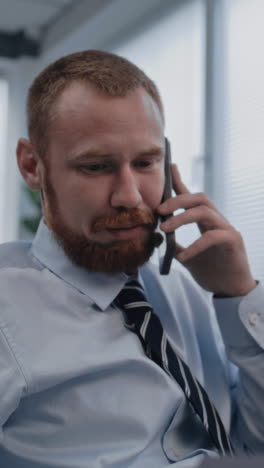 businessman on phone in office