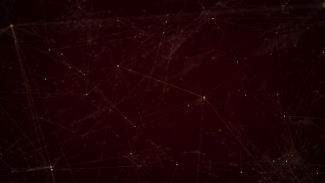 Animated-abstract-plexus-background-with-web-like-complexity-and-bright-interconnected-points,-on-a-dark-red-maroon-and-black-background