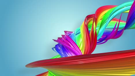 abstract seamless background with multicolored ribbons. rainbow stripes are moving in a circle and twisting. 10
