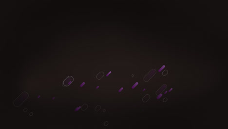 Animation-of-moving-purple-trails-of-light-on-black-background