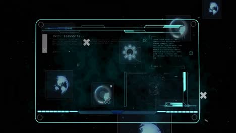 composición del procesamiento de datos en pantalla digital