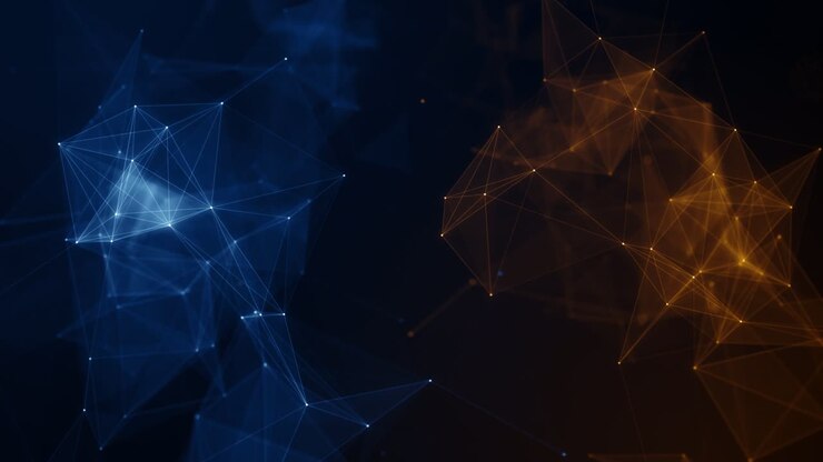 Plexus abstract network white technology science background loop