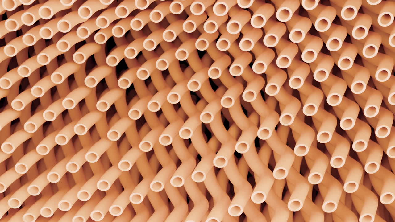 Abstract Pattern of Interlocking Tubes