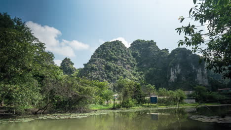 Timelapse-of-scenic-view-of-river-in-Vietnam