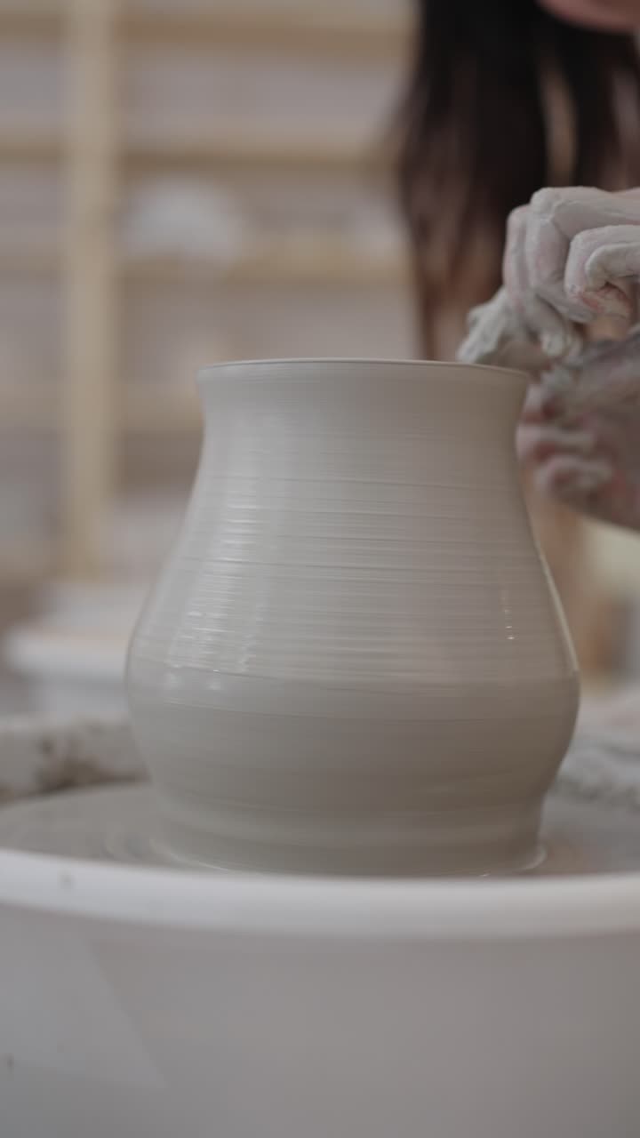 Creating a Ceramic Vase on a Pottery Wheel