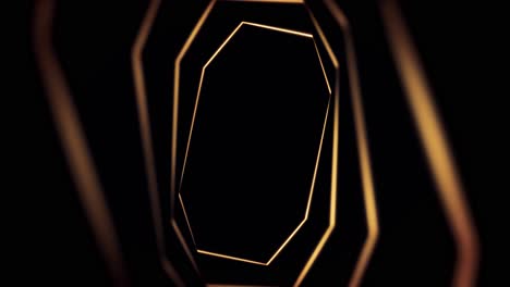 golden hexagonal tunnel