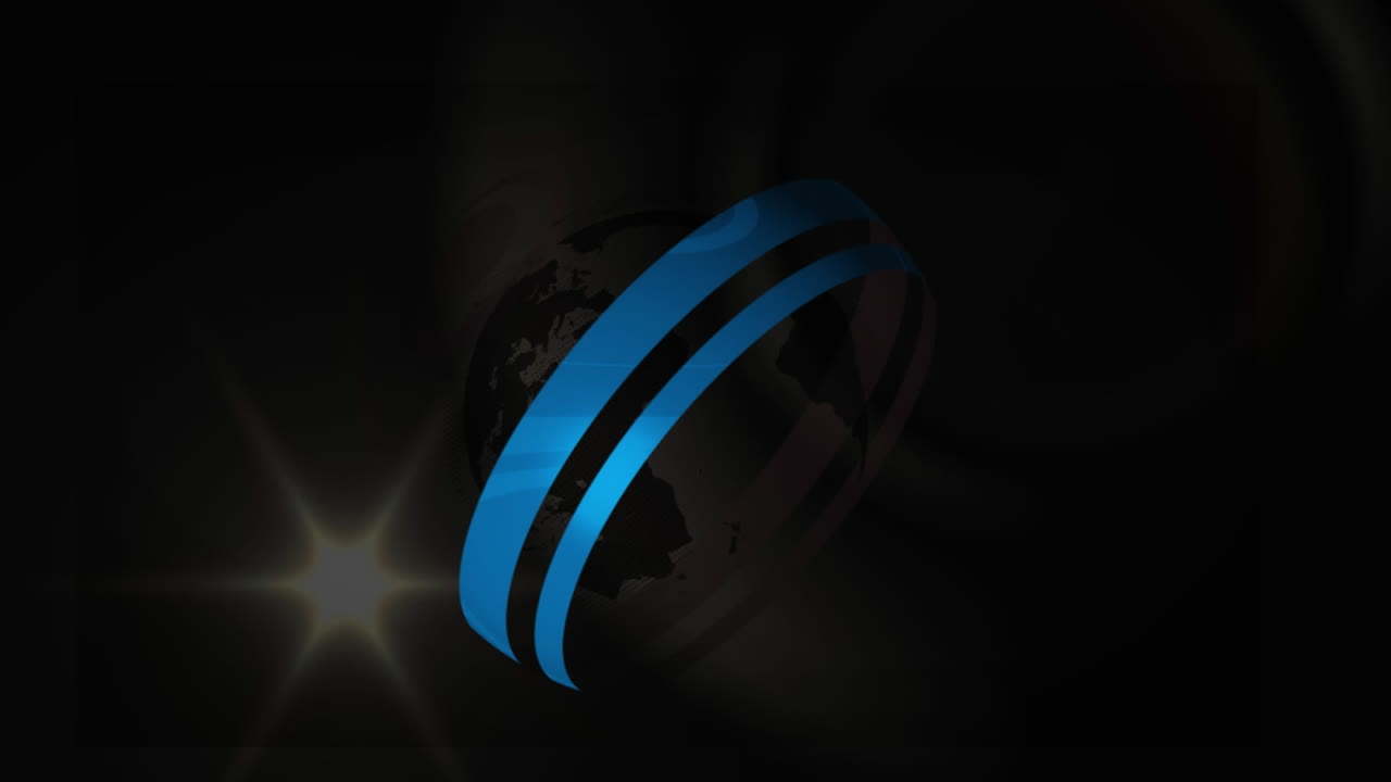 움직이는 빛의 반점 위의 원의 애니메이션