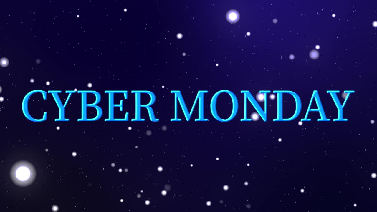 사이버 월요일 판매 이벤트 텍스트 애니메이션 모션 그래픽