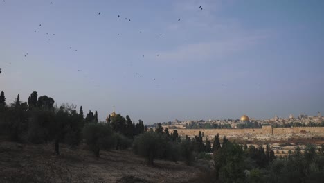 Cúpula-De-Roca,-Al-Aqsa-Y-Monte-Del-Templo-De-Jerusalén