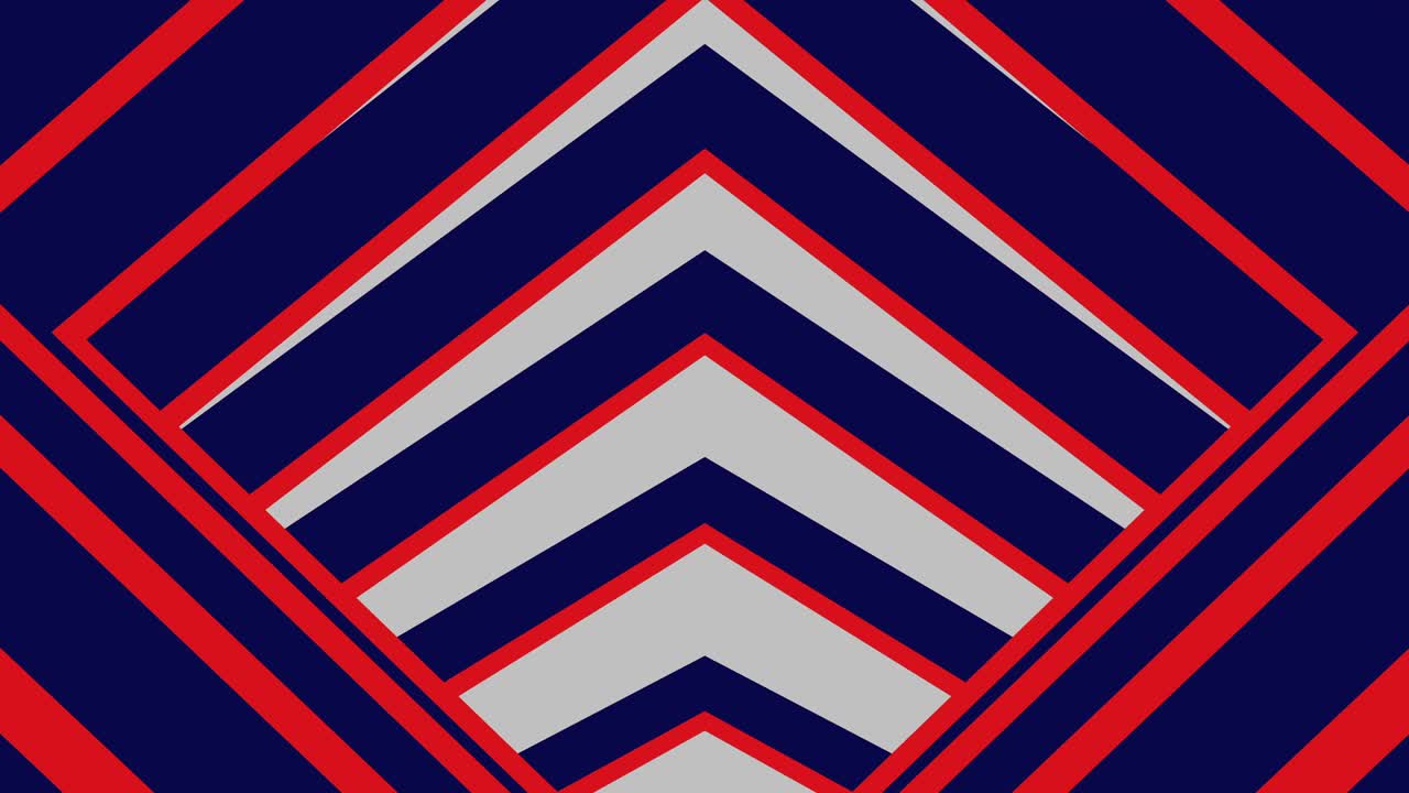 movimiento abstracto túnel plano sombreado, energía rojo azul, bucle sin costuras