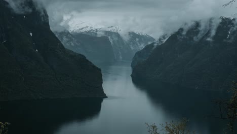 dramatic timelapse video of aurlandfjord in vestern norway