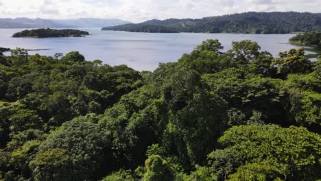 aerial video of arenal lake in costa rica's northern province alajuela