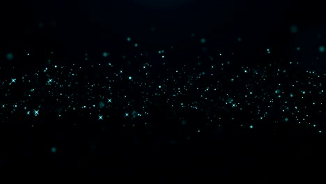 blue particles glitter background. loop animation