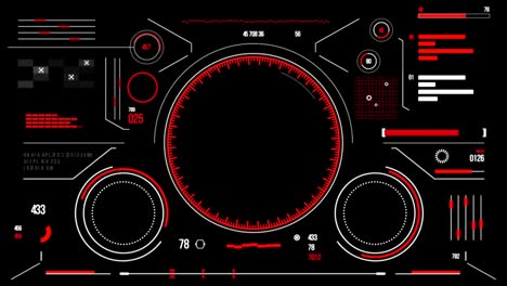 futuristic user interface with hud and infographic elements.