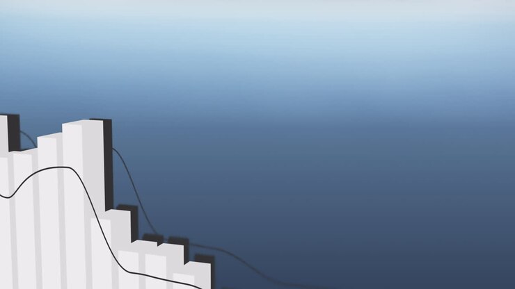 Animation of data processing on gray background