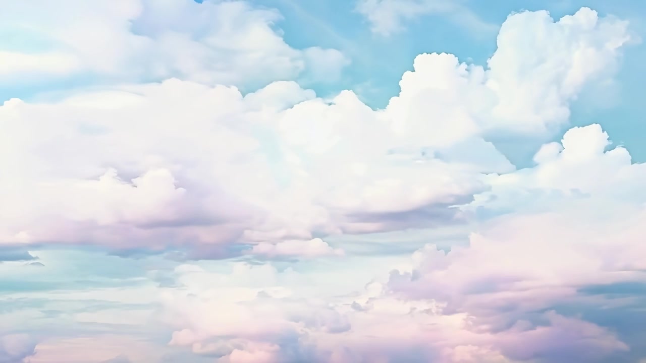 Time Lapse of Colorful Pastel Clouds Moving Across a Serene Sky