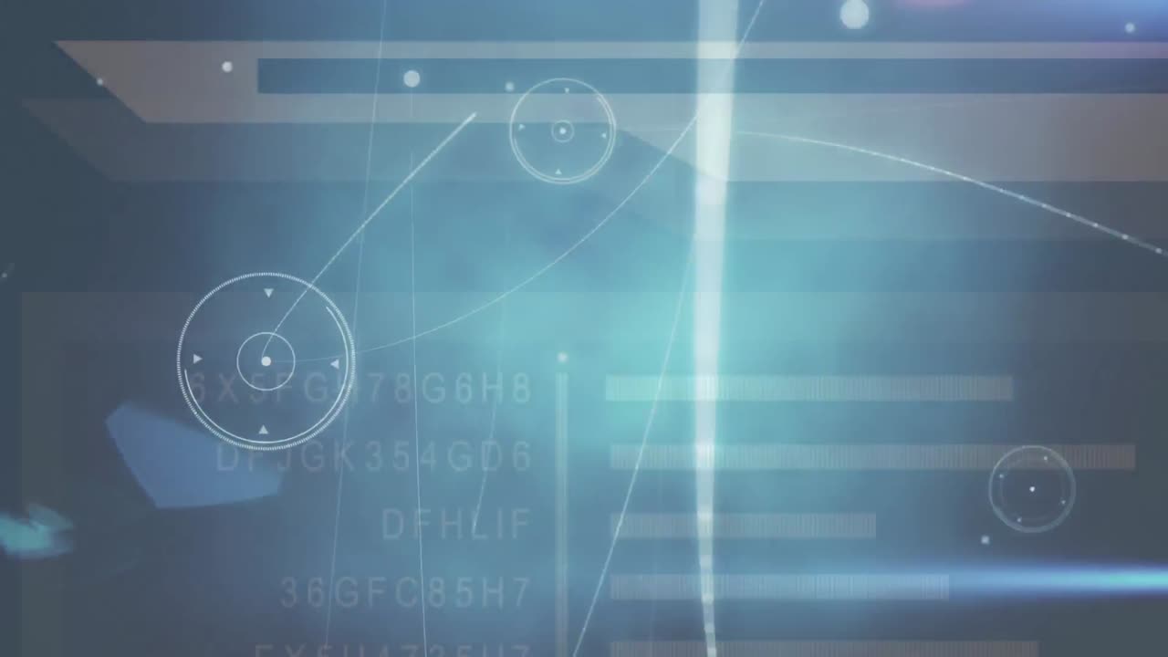 블랙 배경에 연결 네트워크와 데이터 처리의 애니메이션