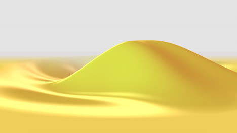 Flüssige-Und-Elegante-Gelbe-Wellen-Auf-Weißem-Farbverlauf