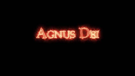 agnus dei escrito con fuego. bucle