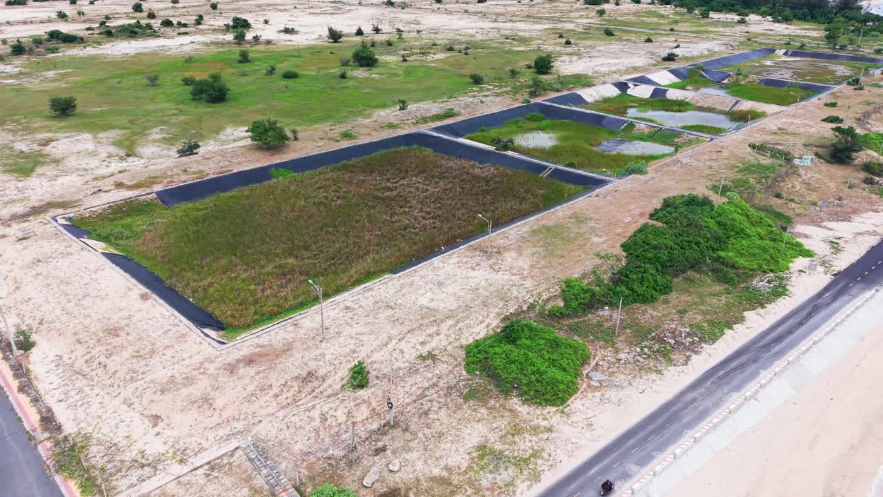 Aerial View of the Farm Near the Beach in Bình Thuận (Vietnam)