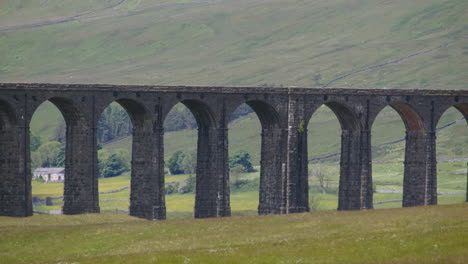 shot of the ribblehead viaduct from the east with heat haze, carnforth