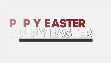 repeat happy easter text on fashion white gradient