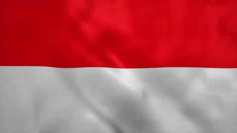 national flag of indonesia blowing in the wind. seamless loop