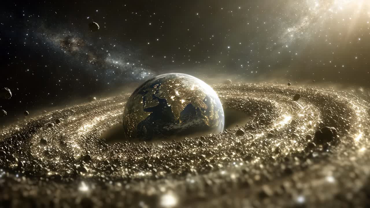 Earth in a Cosmic Ring