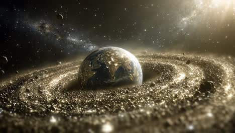 earth in a cosmic ring