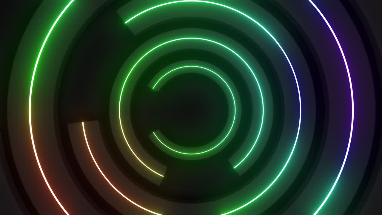 patrón de círculo de neón abstracto
