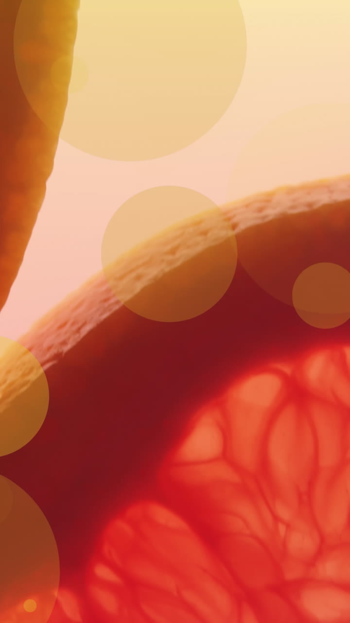 animación de manchas naranjas sobre naranja