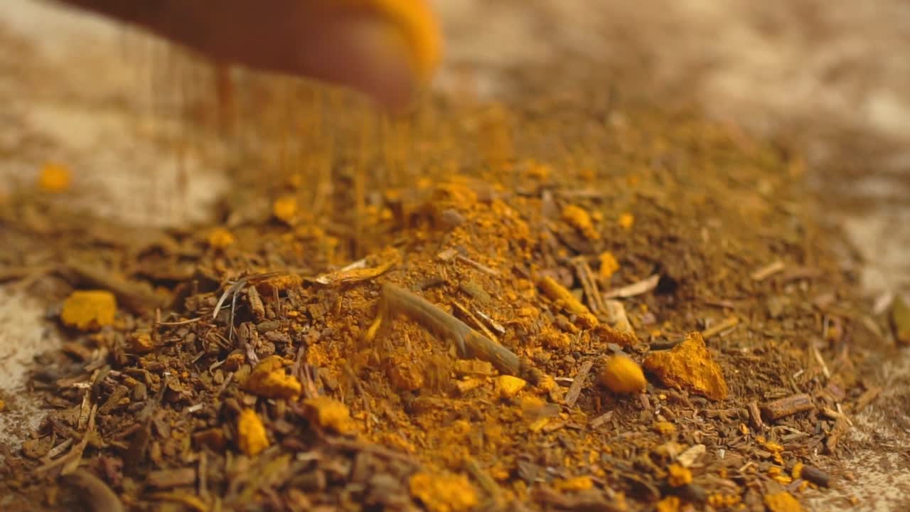 Macro Shot Of Hands Making Powder Root, Spiritual Health Alternative Medicine In Pakistan