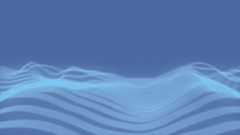 animación de ondas azules de procesamiento de datos sobre un fondo azul.