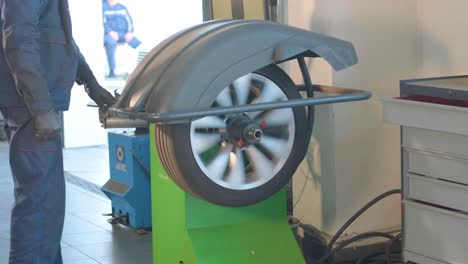 car wheel test - tire balance and rotation