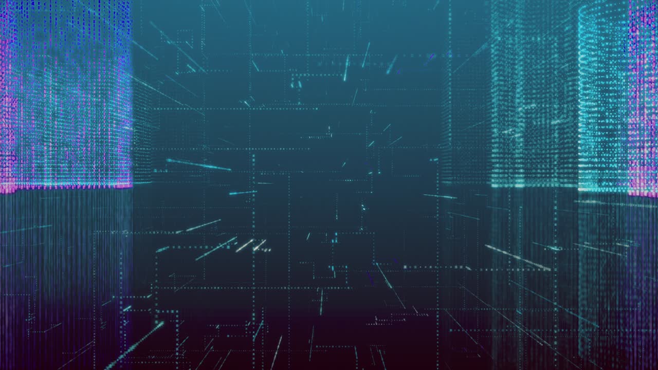 Abstract digital  cyber city background