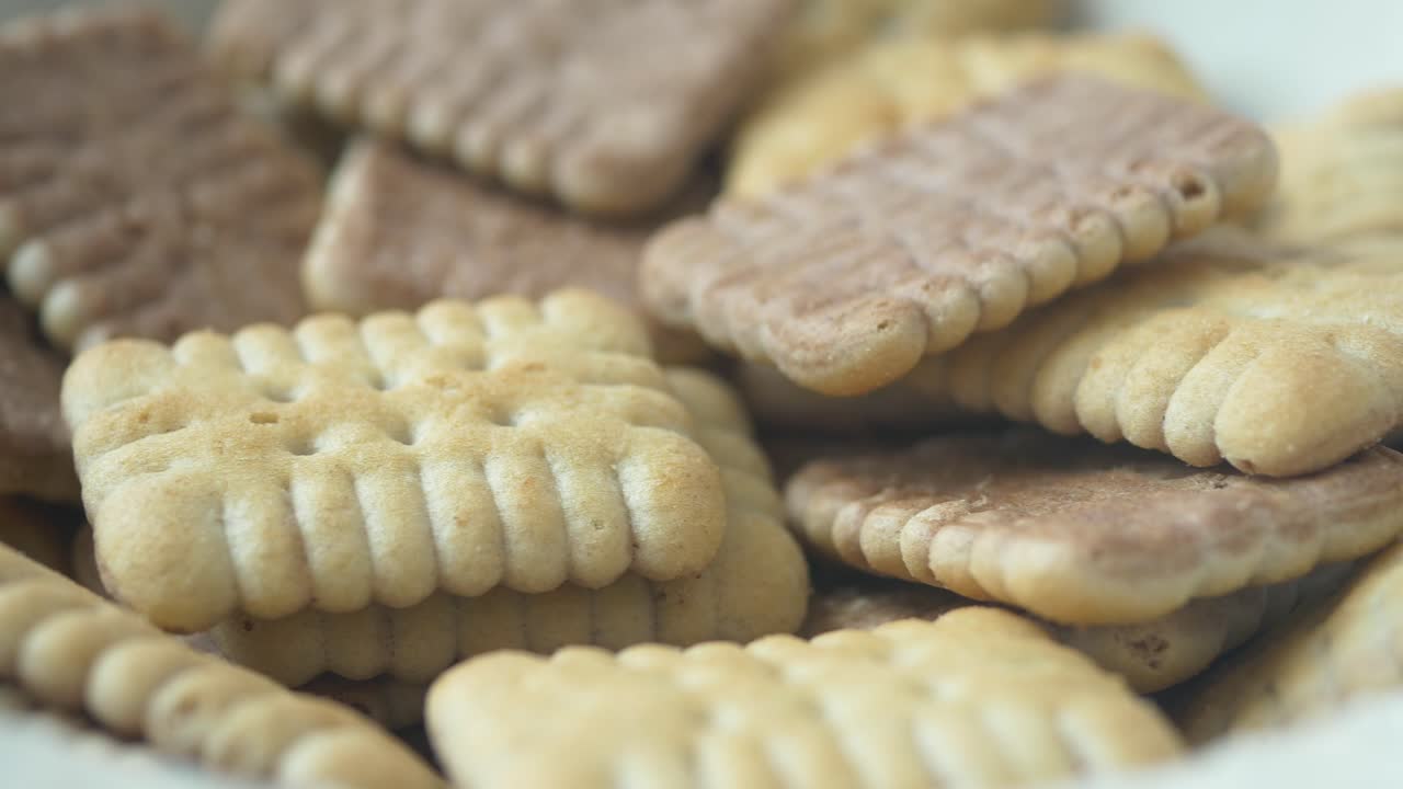 A Pile of Delicious Square Cookies
