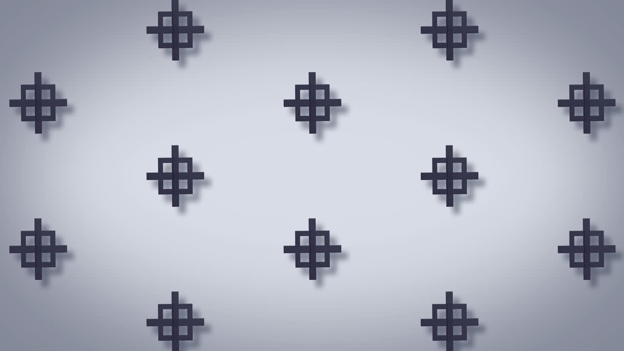 animación de filas de patrón negro que se mueven sobre un fondo gris