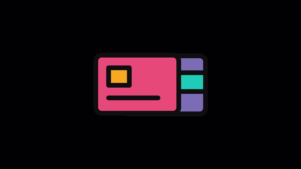 Animated Icon of Two Credit Cards for Digital Payments