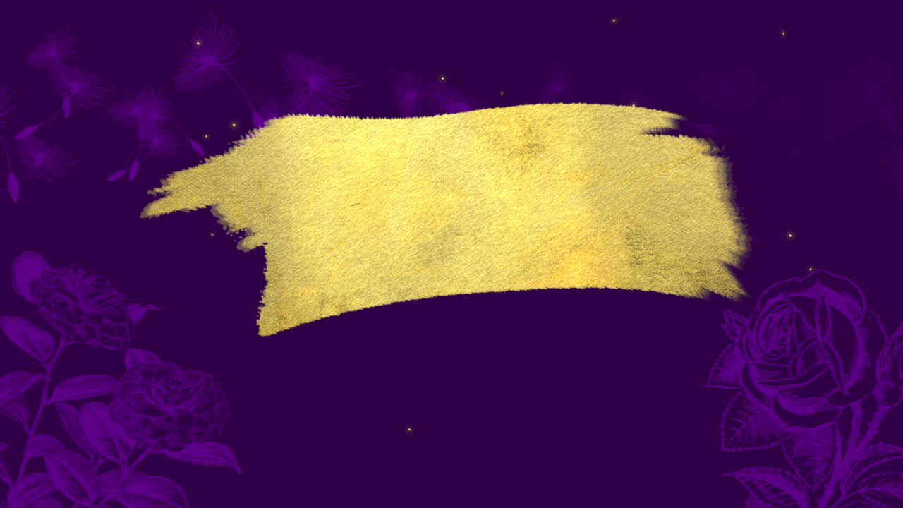 파란색 그라데이션에 텍스트를 위해 금색  ⁇ 질로 빈티지 보라색 꽃