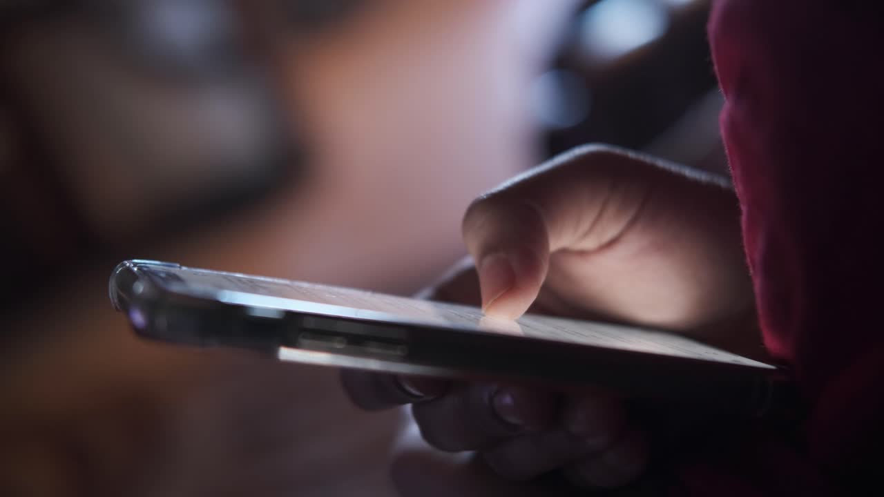 Person using a smartphone