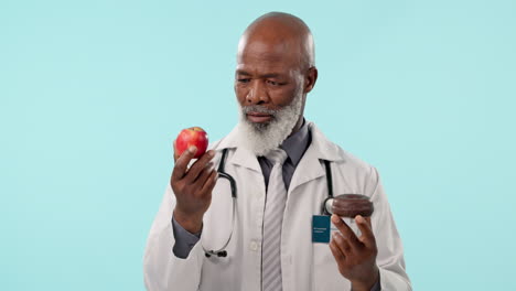 Option,-senior-man-or-doctor-with-a-donut