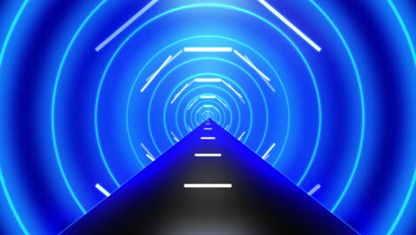 abstract background with animation of seamless loop in abstract futuristic tunnel with neon light.