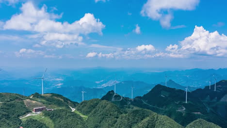 Power-Generation-By-Sustainable-Wind-Energy-Turbines-On-The-Mountain