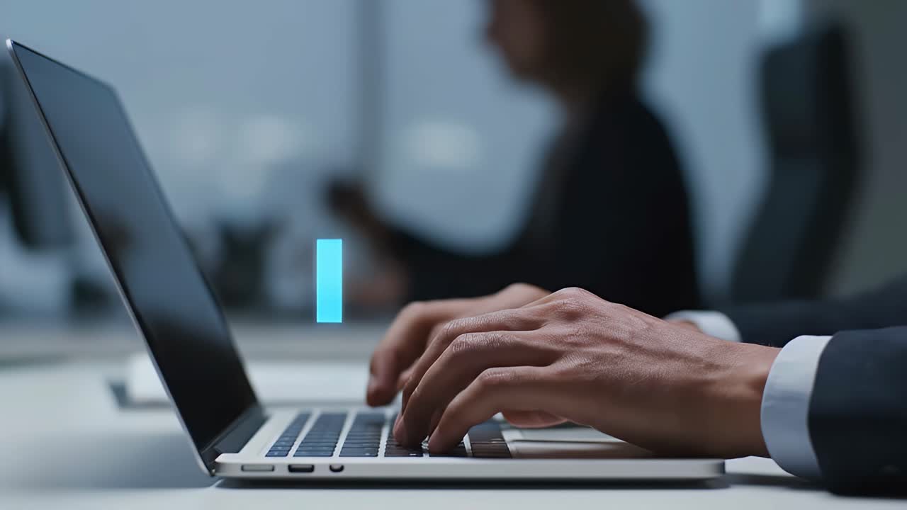 Digital marketing strategy and business growth analytics icons on laptop screen