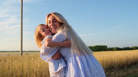 children playing in a wheat field