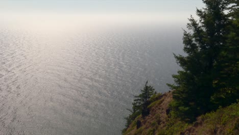 tranquil seascape in cape perpetua, oregon - static shot