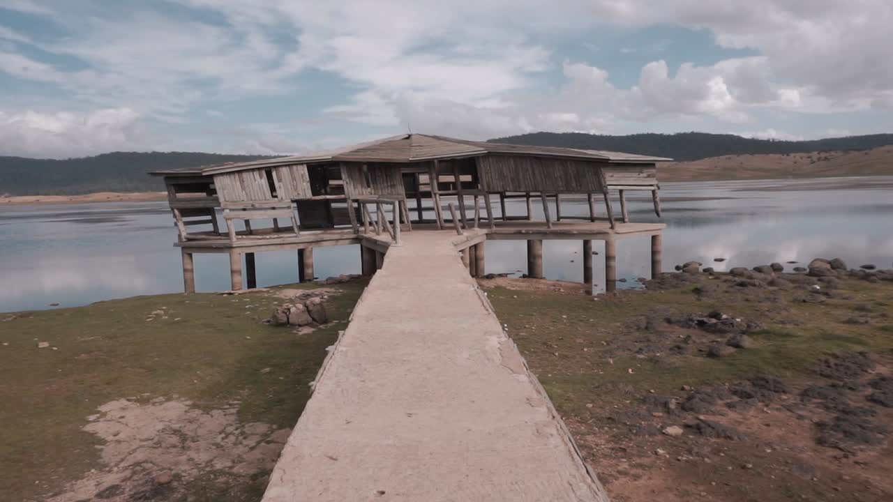 abandoned house in lake Afnourir, Morocco