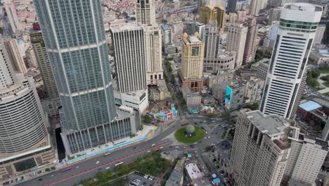 fotografía aérea del centro de la ciudad de dalian